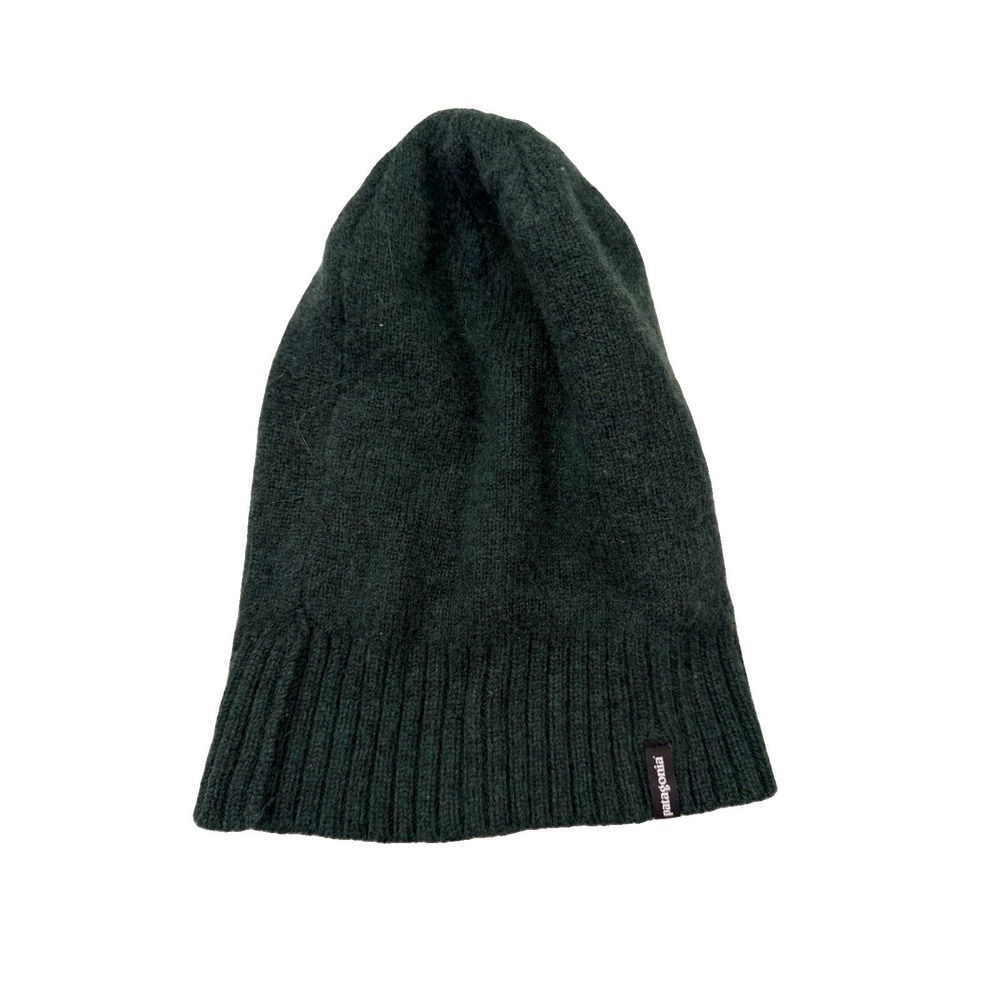 Patagonia Merino Wool Beanie Dark Green One Size Knit Winter Hat Gorpcore